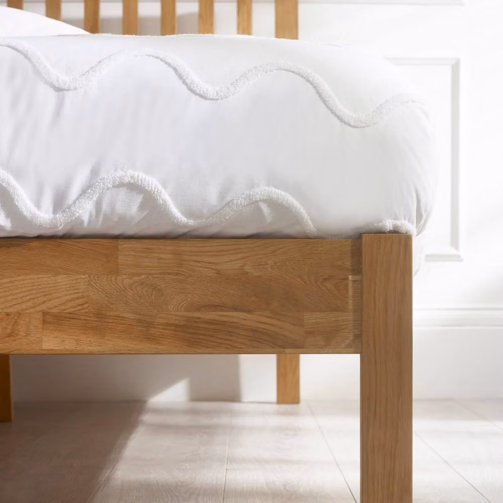 Cheshire Premium Oak Bed in Brown, King Size, W/D/H: 150 x 200 cm – 3