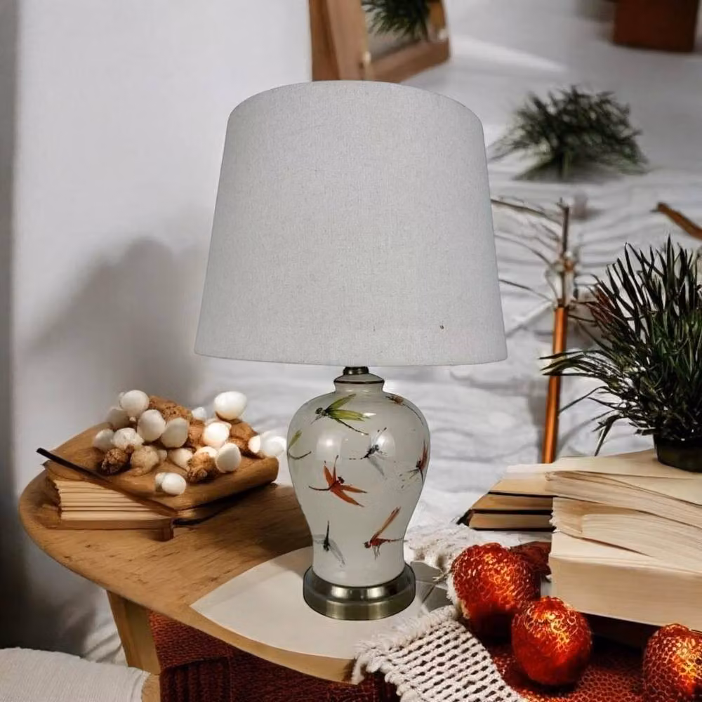 Minster Ceramic Table Lamp with Shade in White, W16 x D16 x H37 cm – 4