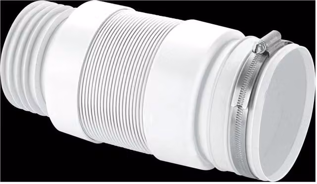 McAlpine WC-F21S White Flexible WC Connector for Back to Wall WC with 97-107mm Inlet – 1