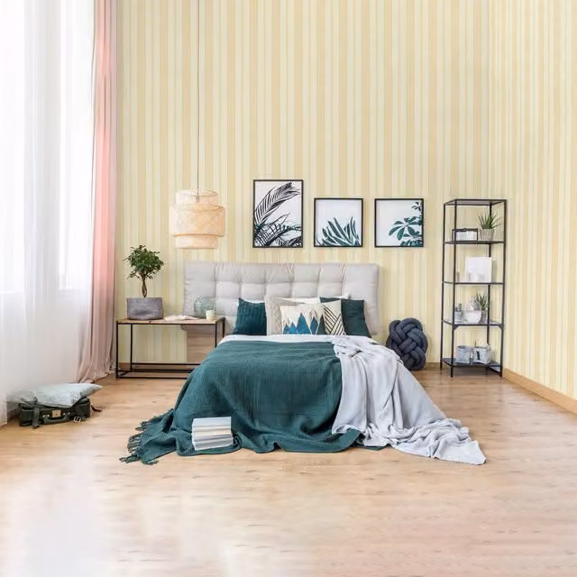 SK Filson Washable Striped Abstract Wallpaper in Beige and Pink