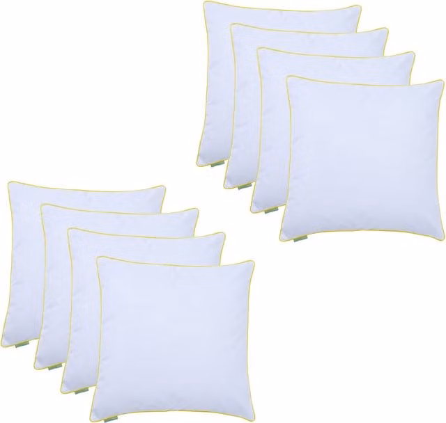Gardenista Yellow and White Square Garden Scatter Cushion, W/D/H: 45 x 45 x 45 cm