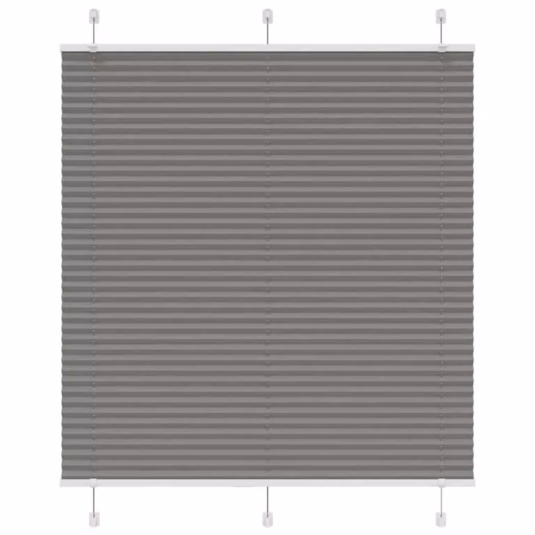 Berkfield Home Single Pleat Polyester Blind in Anthracite Grey, W: 120 cm, H: 150 cm