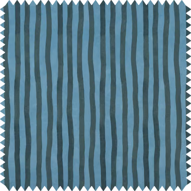 House of Hackney Artist's Stripe Recycled Performance Fabric in Spruce and Sky Green and Blue
