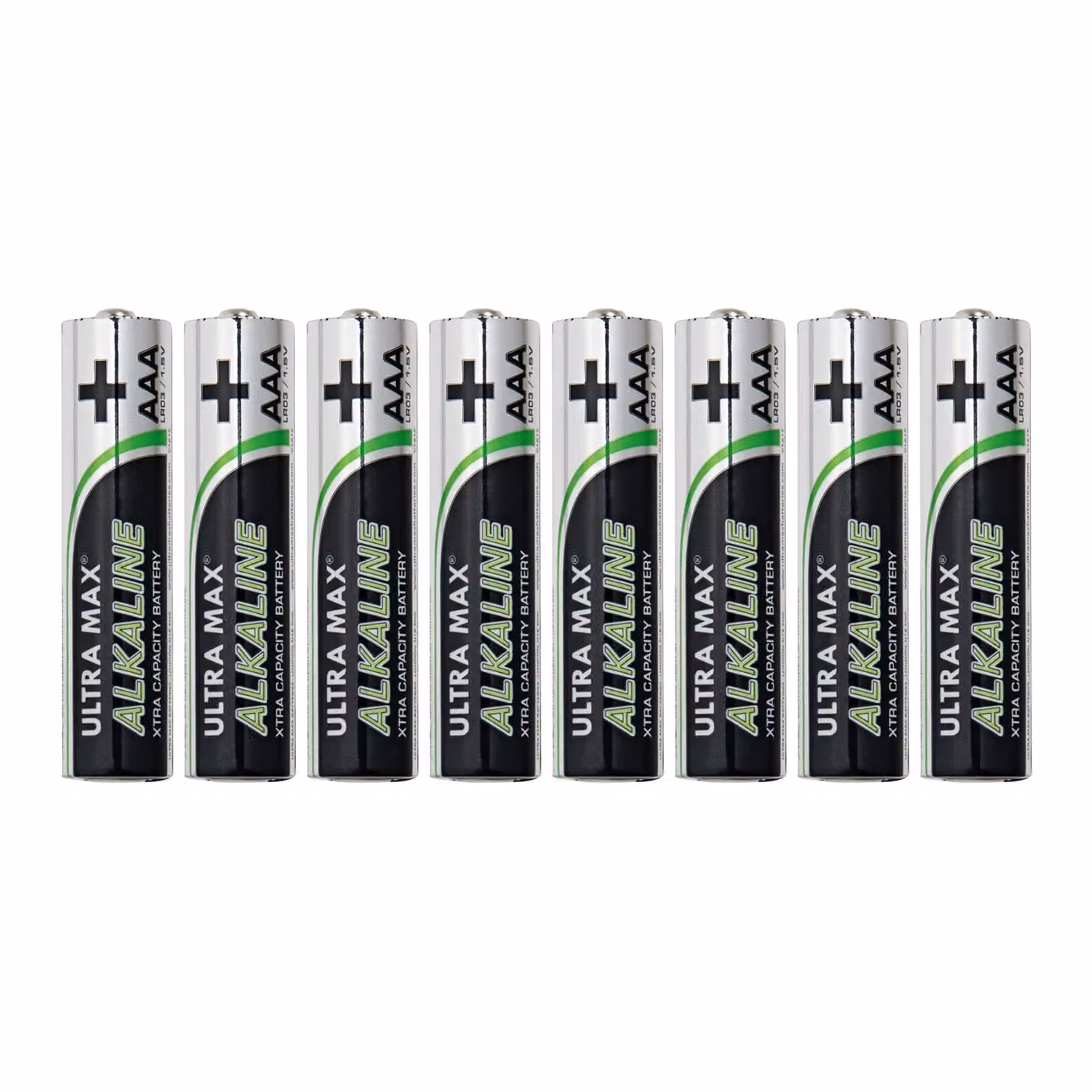 Lights4fun Multicolour 1.5v AAA Ultra Alkaline Batteries, Pack of 8
