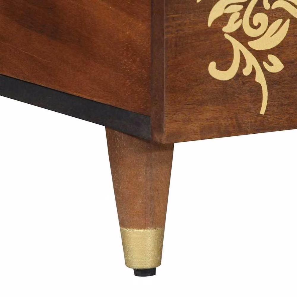 Berkfield Home Elegant Mango Wood Coffee Table, Brown, W: 100 cm, D: 54 cm, H: 40 cm – 4