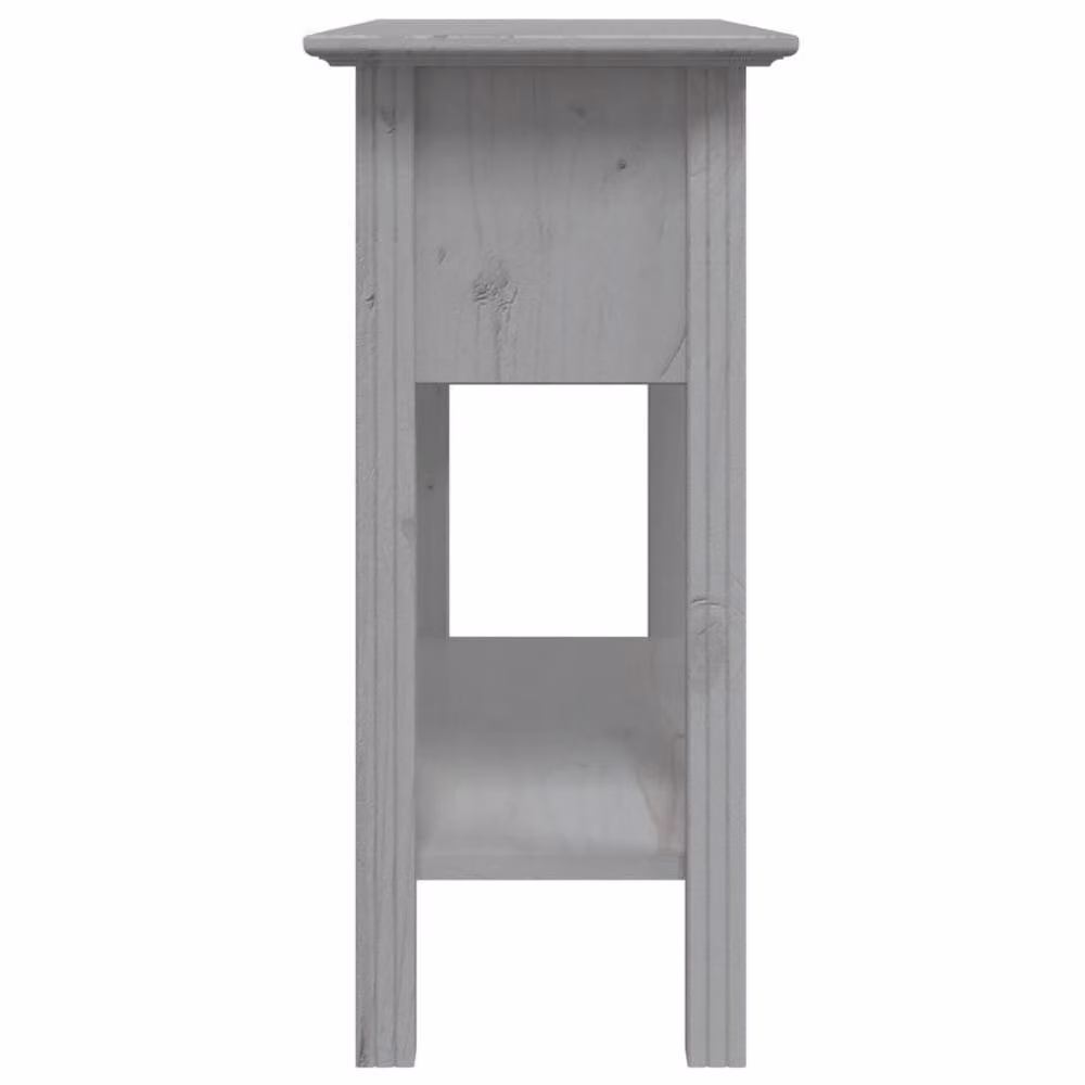 Berkfield Home BODO Grey Solid Wood Pine Console Table W: 90 cm, D: 34.5 cm, H: 73 cm – 3