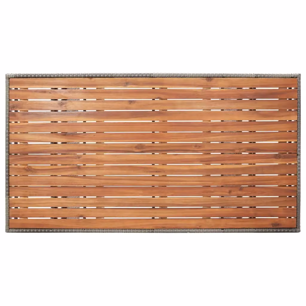 Berkfield Home Grey Rustic Garden Table in Solid Acacia Wood W/D/H: 120 x 70 x 66 cm – 2