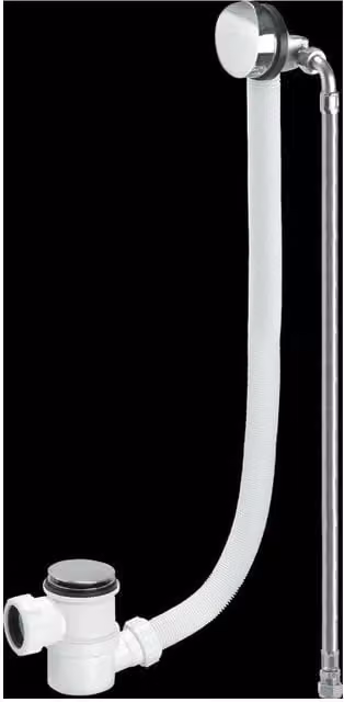 McAlpine HC2650UK-FIL Chrome Plated Brass Bath Filler and Overflow in White