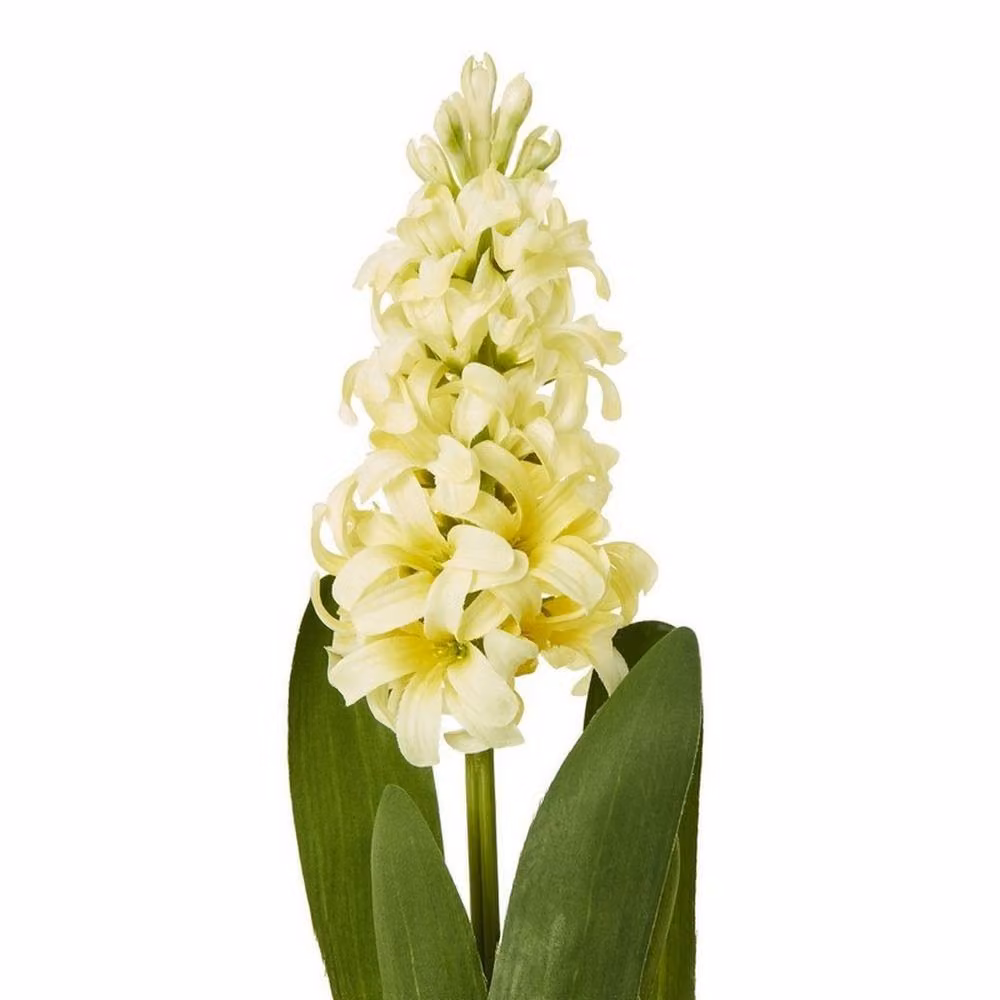 Lemon Pavilion Furniture and Decor Yellow Hyacinth Single Stem Plastic Flower, Height: 44 cm – 2