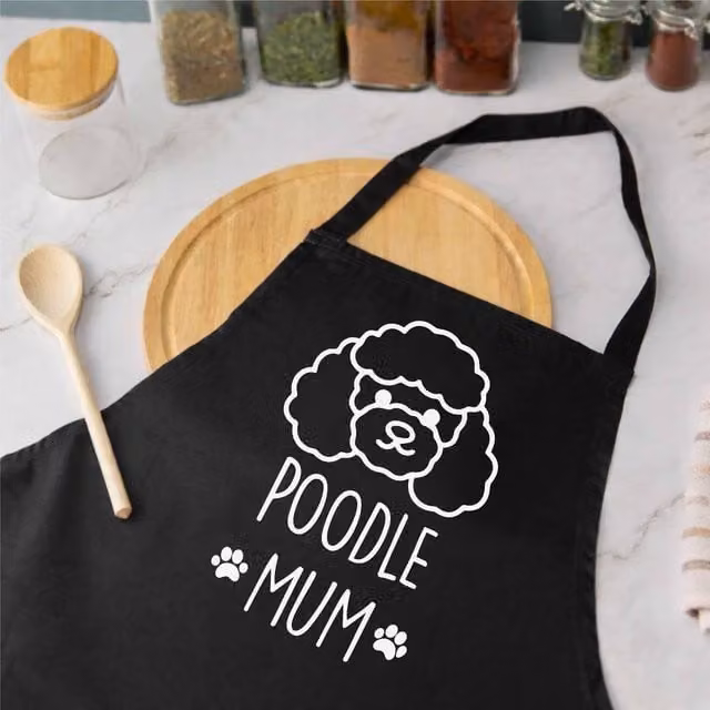 60 SECOND MAKEOVER Poodle Mum Apron in Black