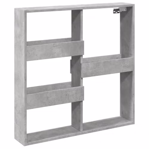 vidaXL Modern Wall Cabinet in Concrete Grey, W/D/H: 80 x 15 x 80 cm