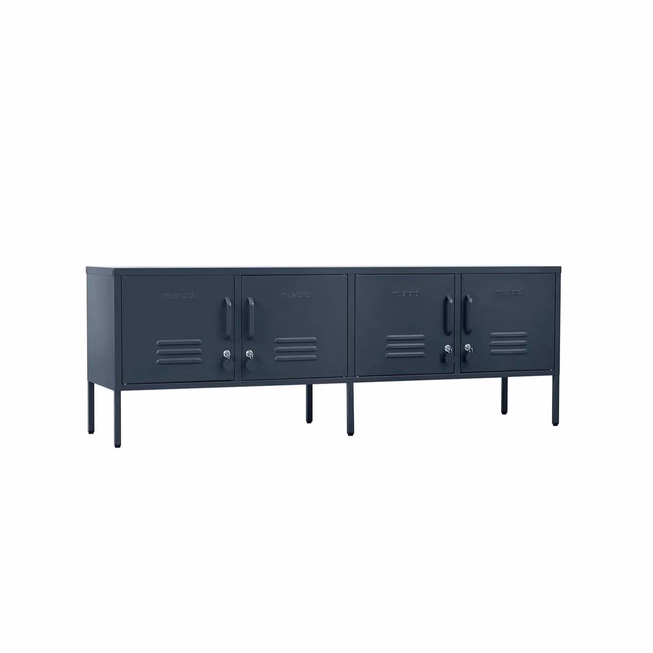 Mustard Made The Standard Freestanding Metal Storage Cabinet in Grey, H 162 x W 57 x D 40 cm – 3