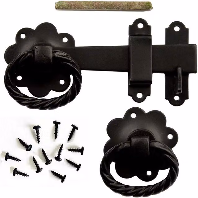 Golden Grace Gate Ring Twisted Latch Pack in Black