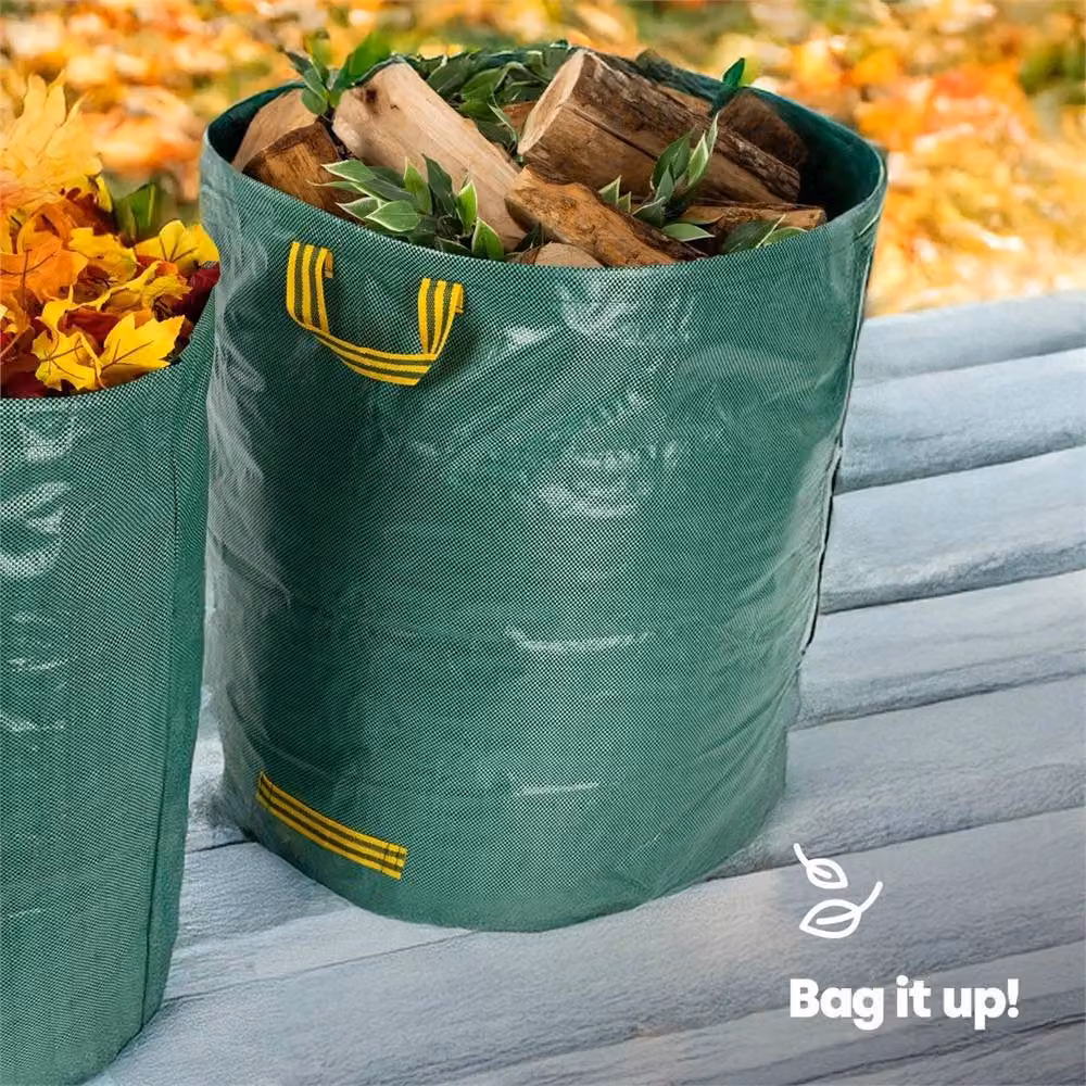 Nordara Heavy Duty Garden Waste Bags for Grass and Leaves, 2 x 270L, Dark Green – 2
