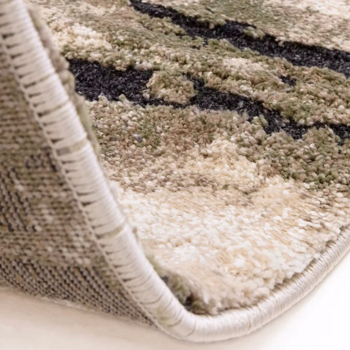 The Rug Shop UK Green and Beige Abstract Modern Machine Woven Stain-Resistant Rug, W: 200 cm, D: 290 cm – 3