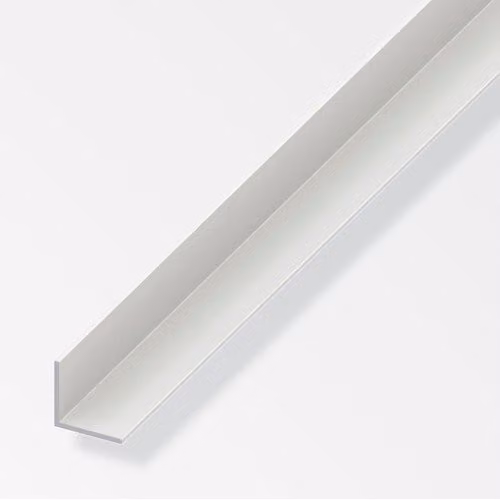 Alfer White PVC Angle 15 x 15 x 1 mm, 2 m