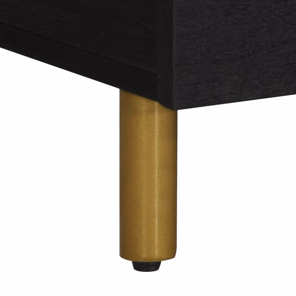 Berkfield Home Modern Black Rectangular Coffee Table in Engineered Wood, W: 100 cm, D: 54 cm, H: 40 cm – 4