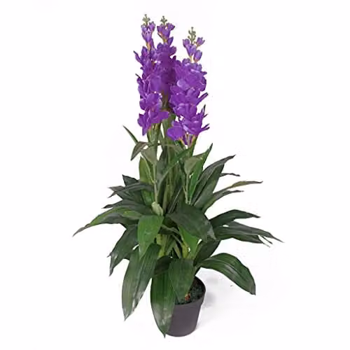 Leaf Design UK 100cm Artificial Purple Cymbidium Orchid Plant – 1