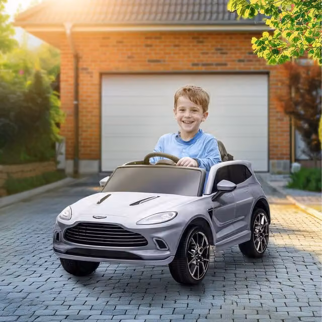 AIYAPLAY Aston Martin DBX Licensed 12V Kids Electric Ride on Car with Remote Control, Grey