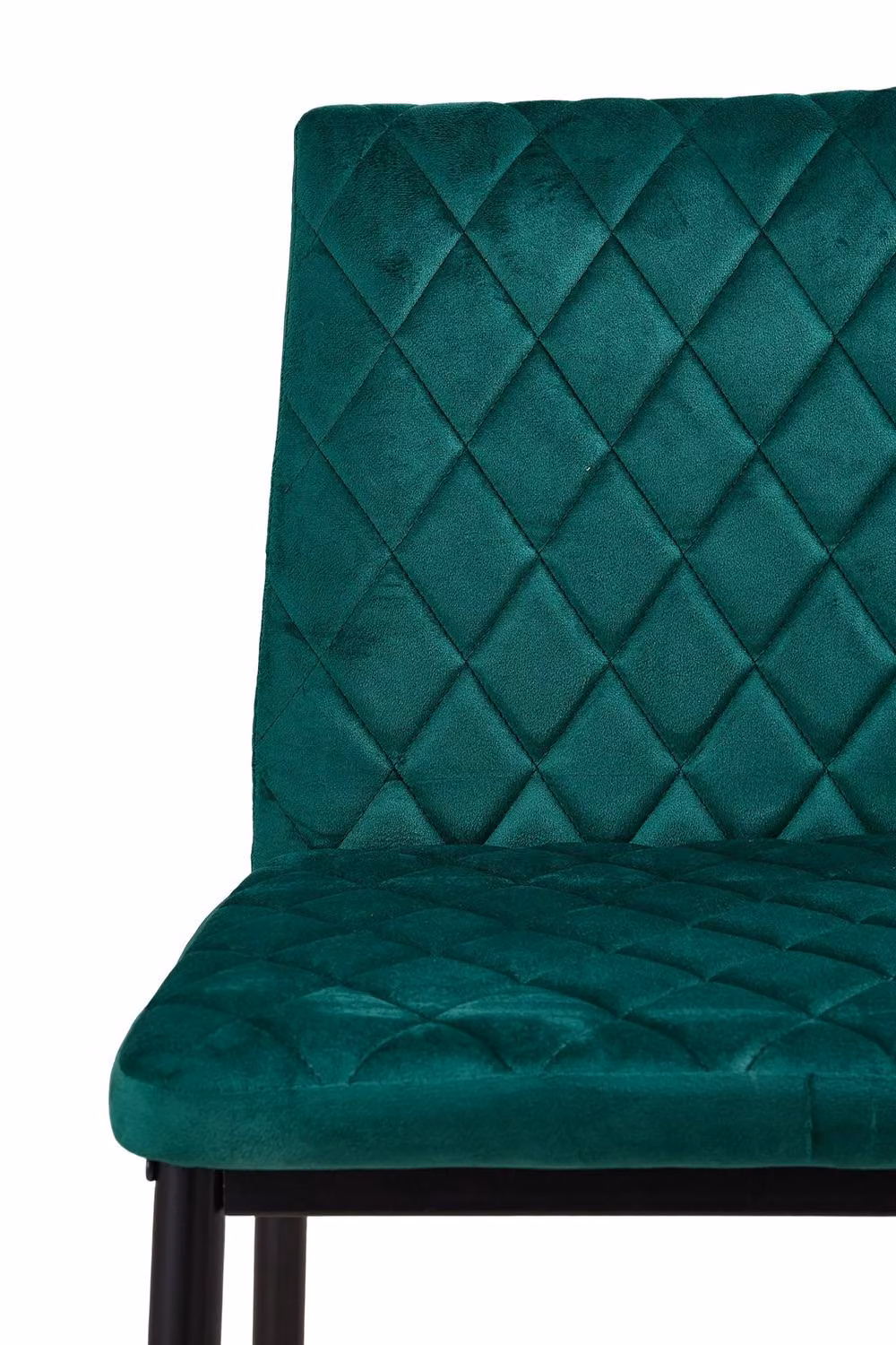 ExtraStar Ergonomic Velvet Bar Stool with Metal Legs in Green – 5