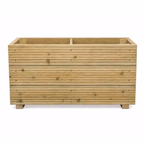 Planter Potters Large Solid Wooden Raised Bed Planter in Brown