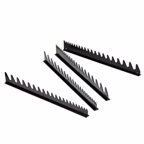 Ernst Manufacturing 40-Tool Magnetic Space Saver Wrench Rail Organiser, Black