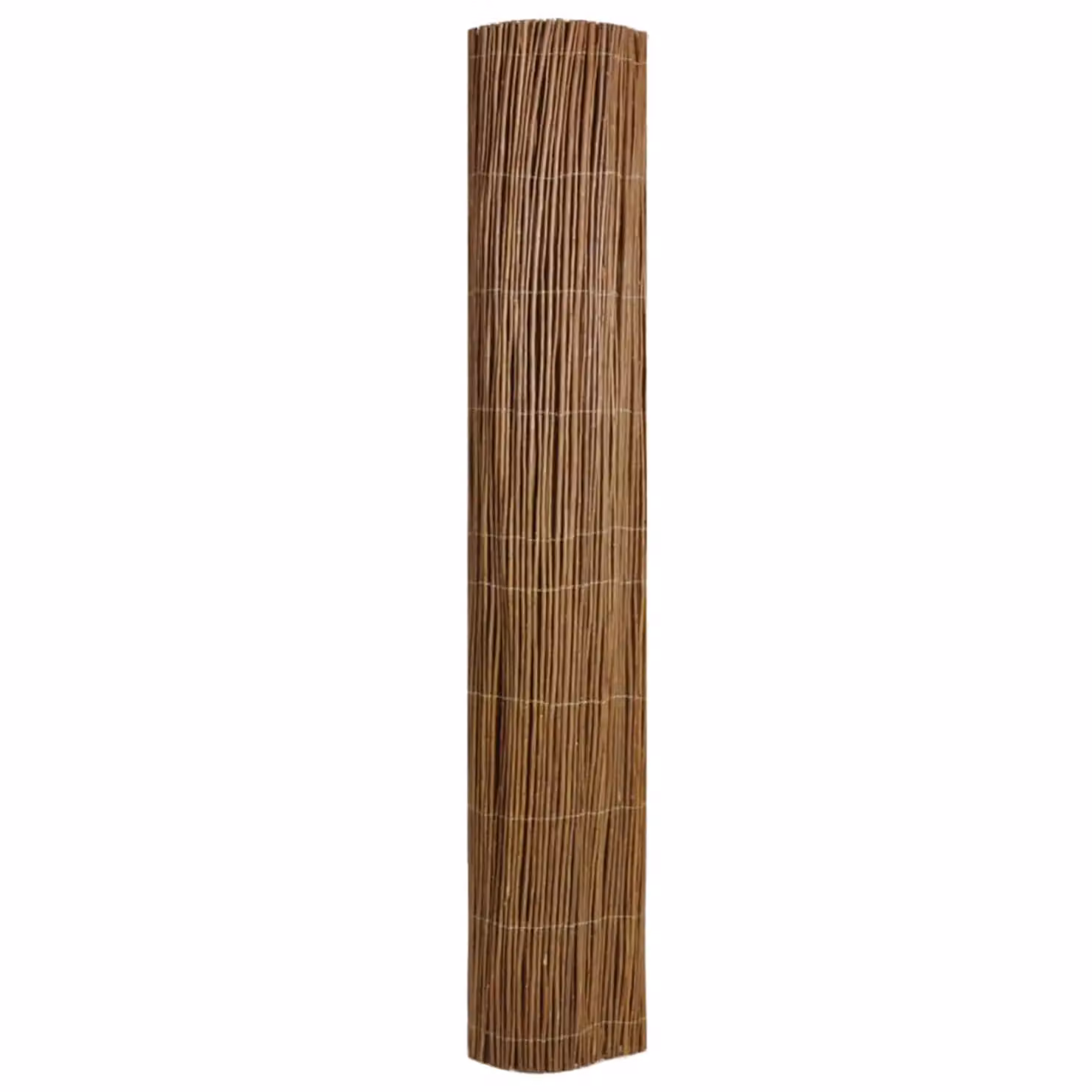 Berkfield Home Willow Woven Wood Fence Mat in Brown, W: 300 cm, H: 120 cm – 3