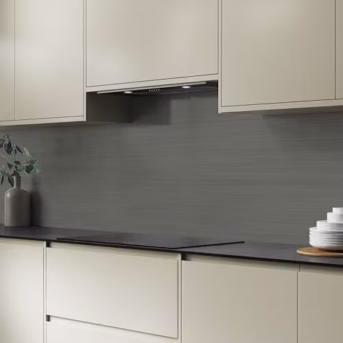 Bushboard Silver Aluminium Kitchen Splashback Panel, W: 300 cm, H: 75 cm, D: 0.4 cm – 1