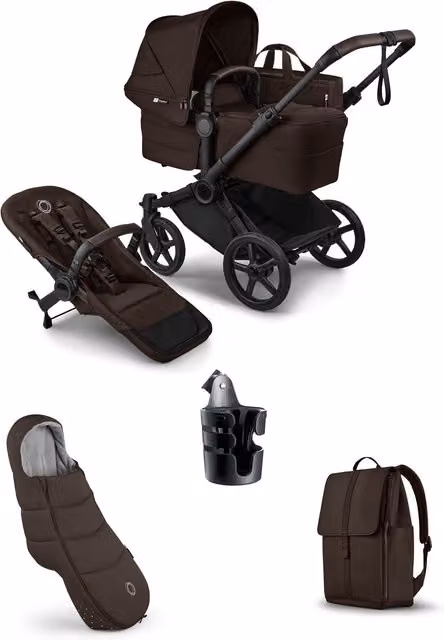 Bugaboo Donkey 6 Single Essential Pushchair Bundle, 4 Pieces, Cocoa Brown