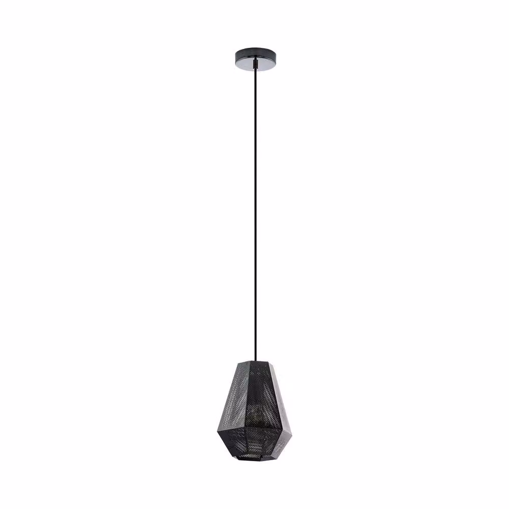 Eglo CHIAVICA Industrial Pendant Light, Black Metal Cone Shade with E27 Socket and Adjustable Cable – 2