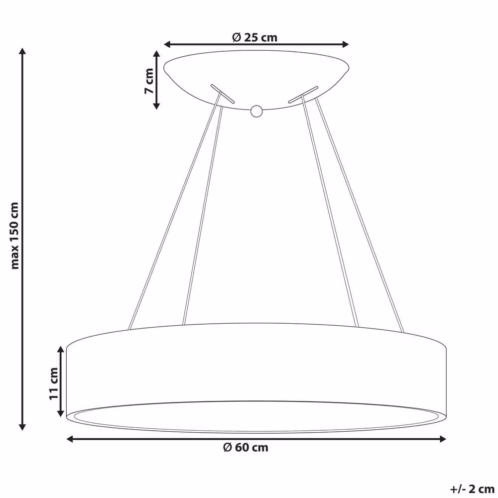 Wyld and Coco White Steel Ring Pendant Lamp with Built-in Dimmable LED – 2