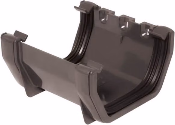 FloPlast Square Gutter Union Bracket, 114mm, Anthracite Grey