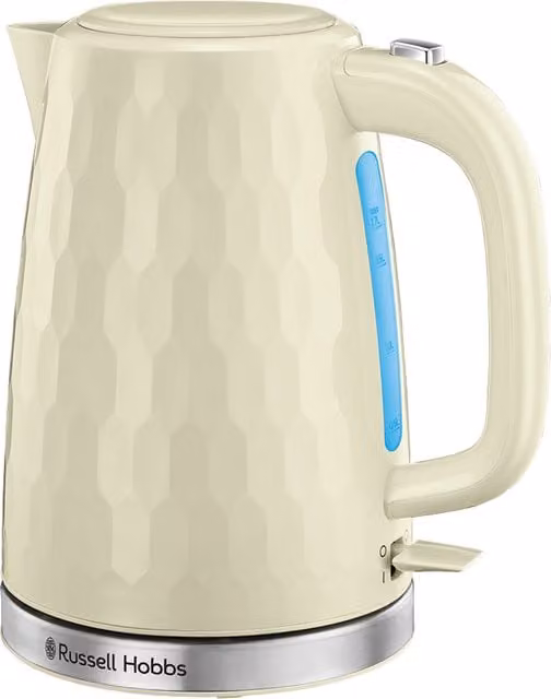 Russell Hobbs Honeycomb Rapid Boil Kettle, 1.7 l, Cream/Beige