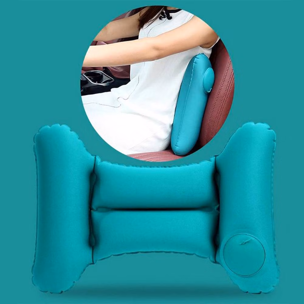 Quipulse H-Shaped Contoured Inflatable Lumbar Back Cushion in Grey – 6