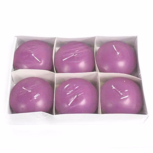 Ancient Wisdom Large Floating Lavender Candles, Set of 3, Pink