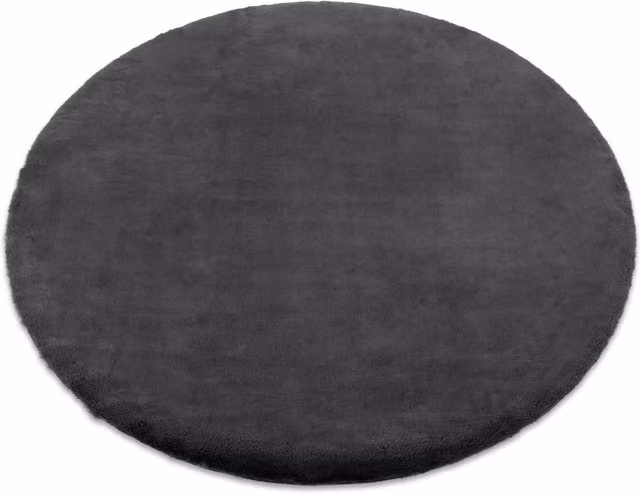 RugsX Bunny Faux Fur Rug in Grey and Multicolour, Diameter: 100 cm