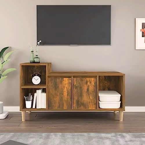vidaXL TV Cabinet in Smoked Oak Brown, W/D/H: 100 x 35 x 55 cm – 2