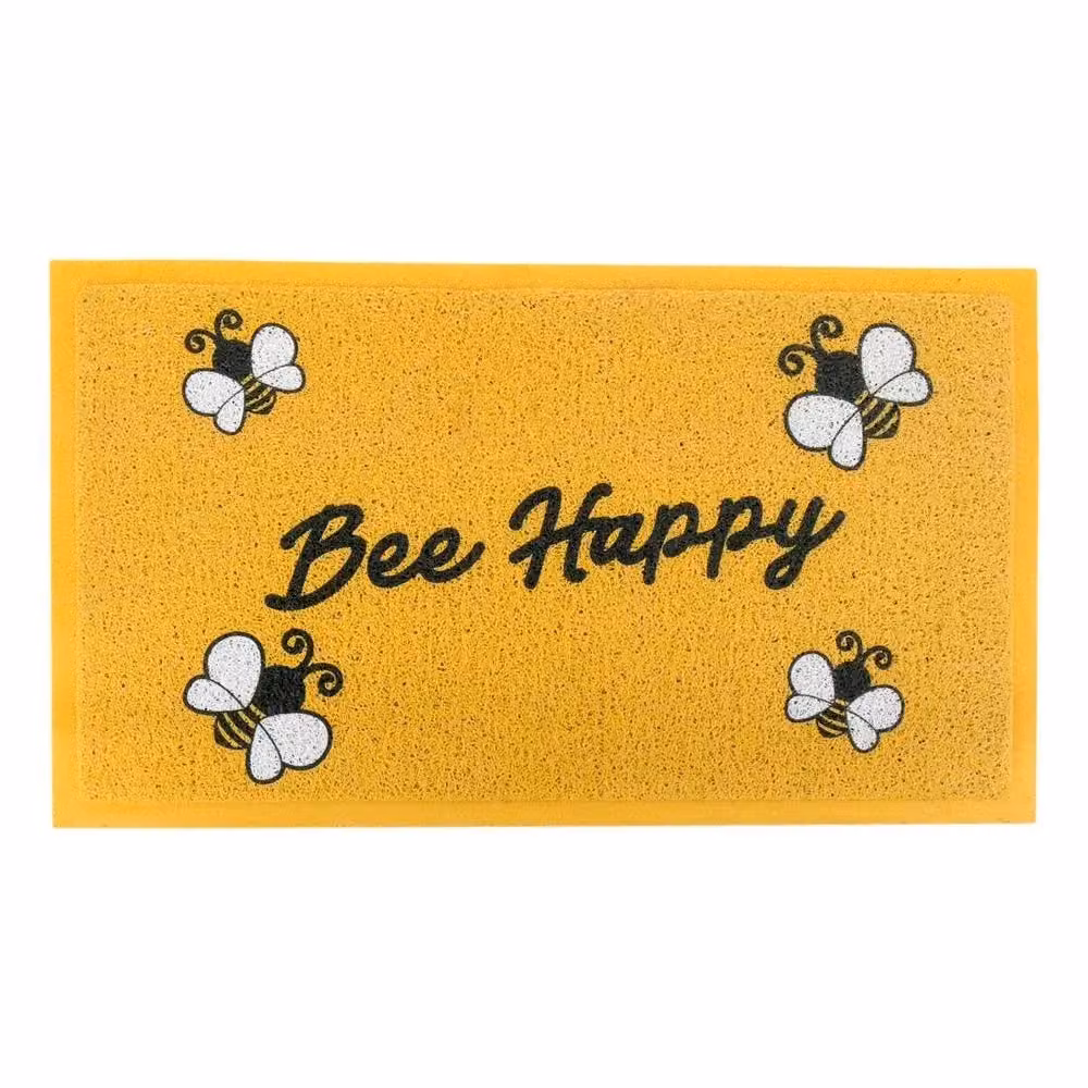Artsy Mats Bee Happy Doormat in Yellow, W: 90 cm, D: 60 cm – 2