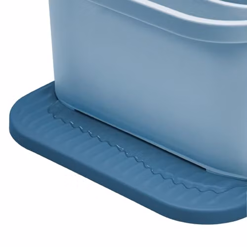 ReBorn Recycled Kitchen Sink Organiser with Two Compartments and Integrated Dishcloth Rail in Avon Blue – 3
