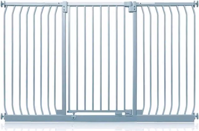 Safetots Extra Tall Elite Pressure Baby Gate, Matt Grey, Extendable Swing Door, Height: 179 cm - 188 cm