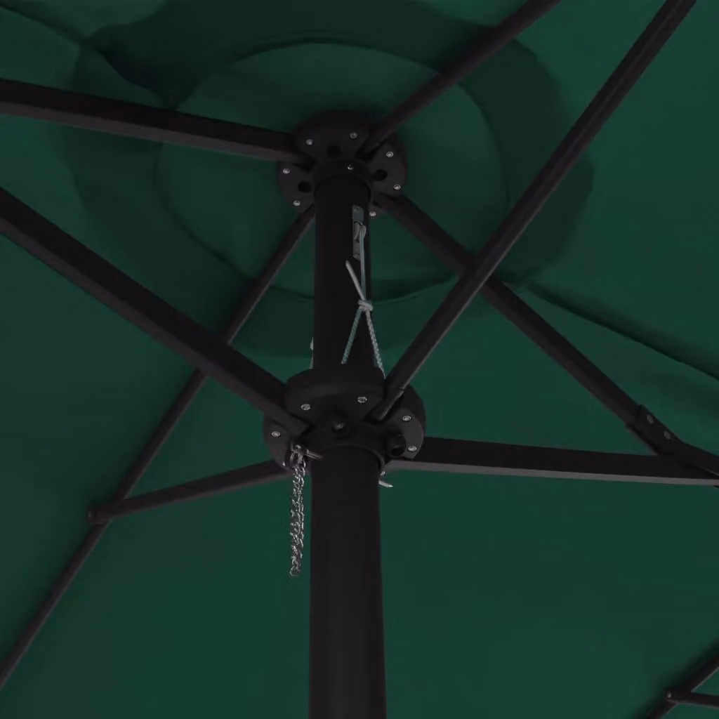 Berkfield Home Green Cantilever Outdoor Parasol with Aluminium Pole, W: 460 cm, D: 270 cm – 2