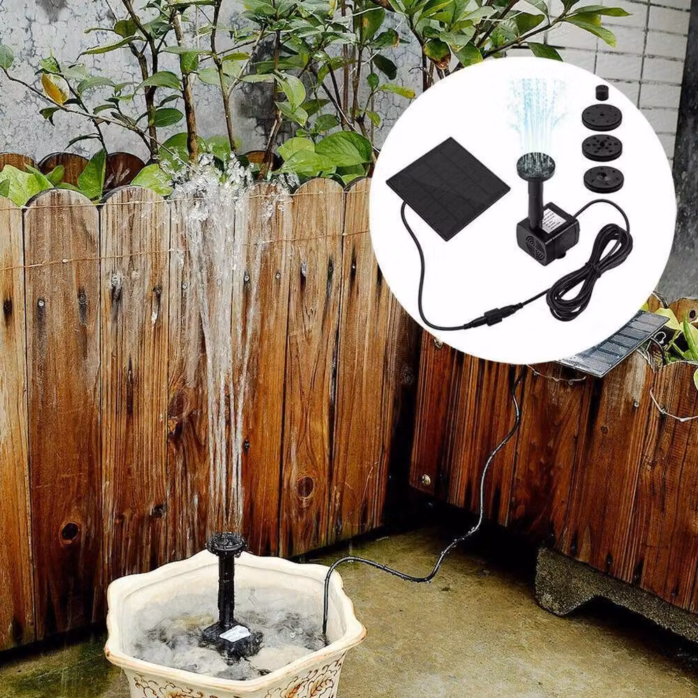 SPETLEK Solar Panel Powered Water Feature Pump in Black – 5