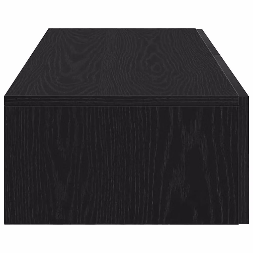 Berkfield Home Wall Mounted Shelf with Drawers in Black, W: 60 cm, D: 26.5 cm, H: 15 cm – 4