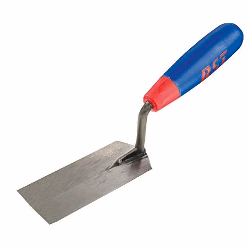 R.S.T. Stainless Steel Margin Trowel with Soft Touch Handle in Blue or Red