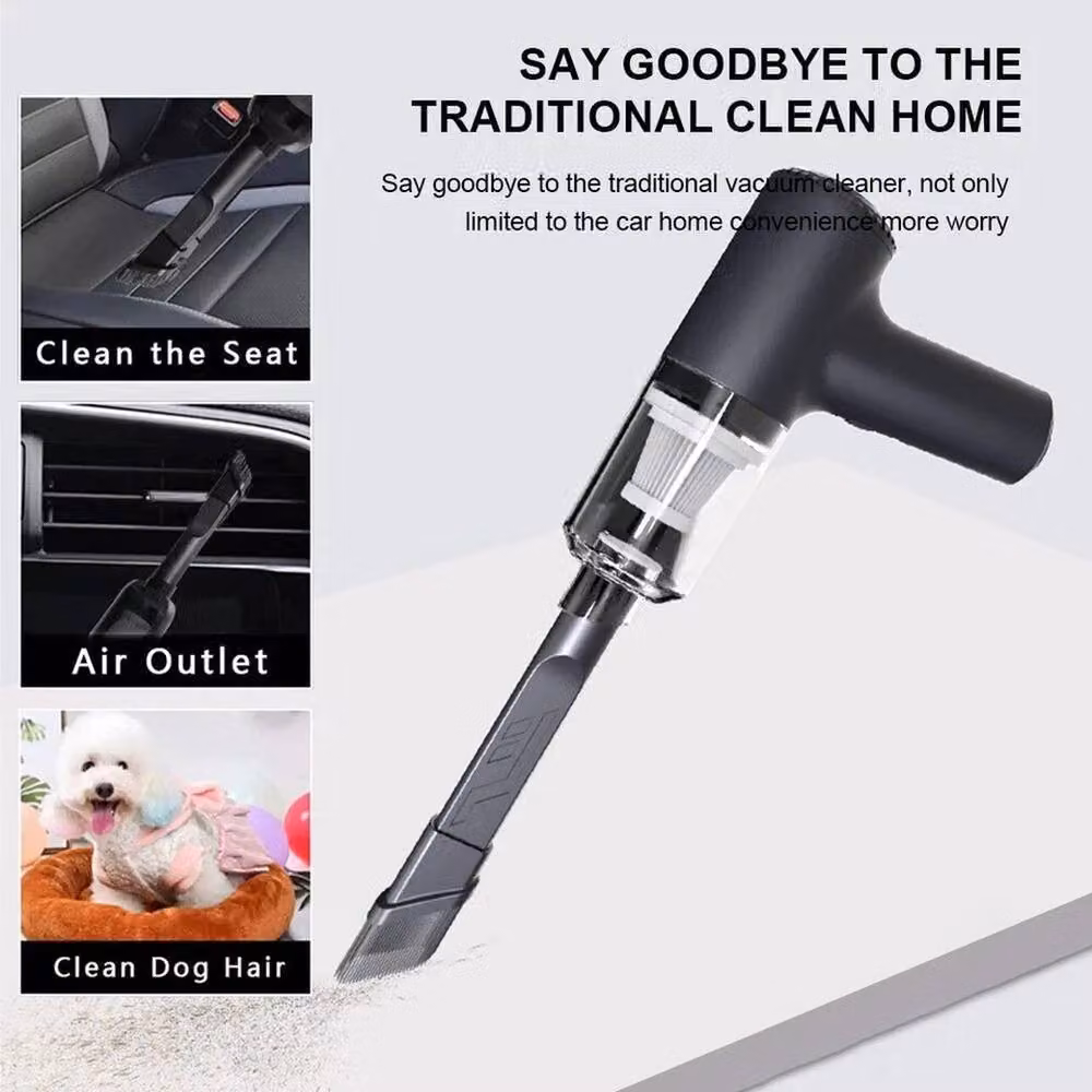 FLAVORA Cordless Handheld Wet and Dry Car Vacuum Cleaner, Black, Rechargeable – 3