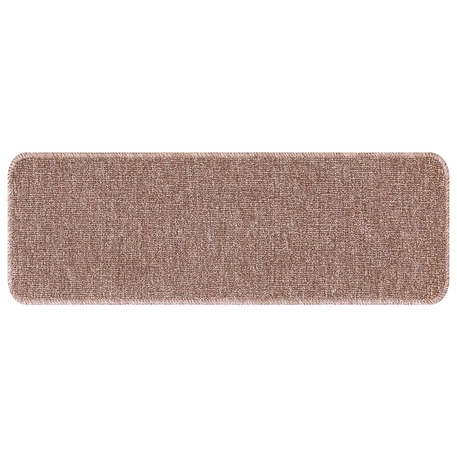 Berkfield Home Non-Slip Stair Mats with Latex Backing, Light Brown, W: 60 cm, D: 25 cm – 2