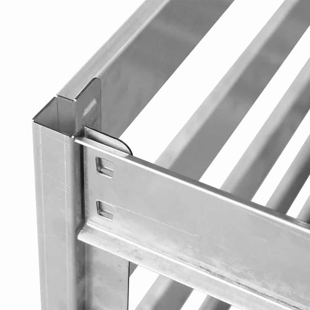 Primrose 560L Galvanised Steel Slatted Compost Bin in Metallic Silver, W/D: 93 x 93 cm – 3