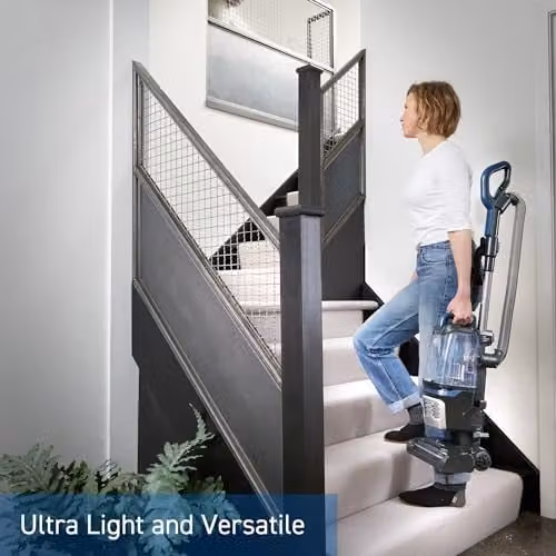 Vacmaster Respira Lift Off Pet Upright Bagless Cyclonic Vacuum Cleaner with HEPA 13 Filtration, Anti-Hair Brush Roll and Pet Tool in Grey and Blue – 4