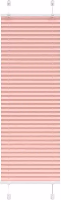 Berkfield Home Single Pleat Pink Polyester Semi-Transparent Cord Blind, W: 40 cm, H: 100 cm