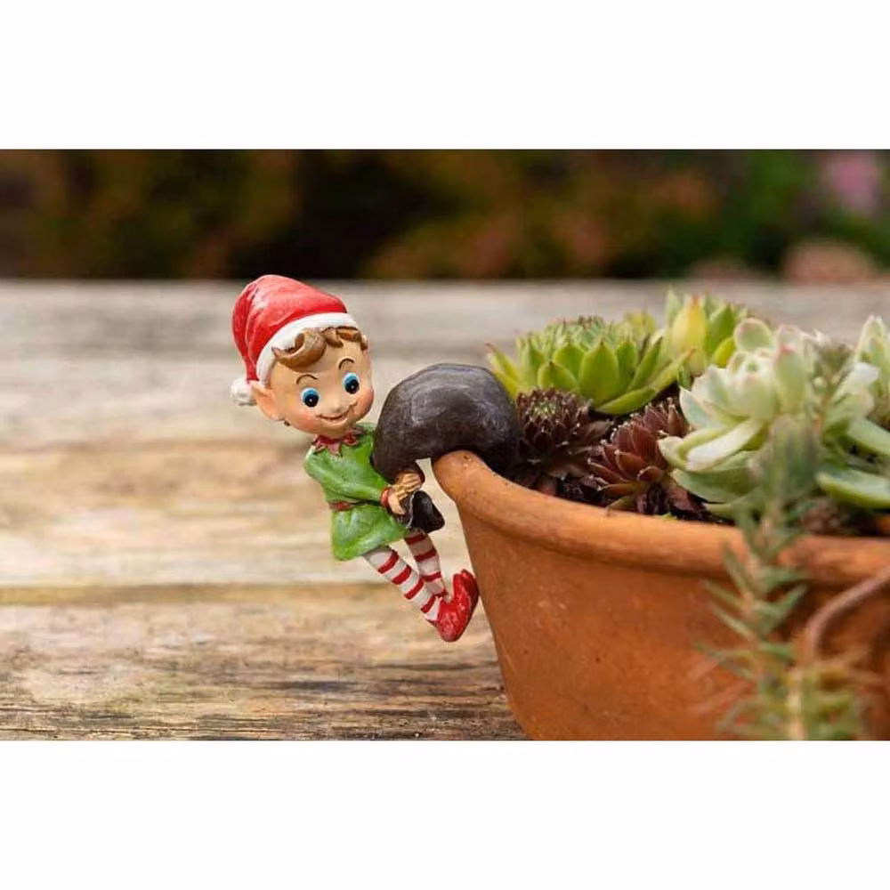 Jardinopia Naughty Elf Pot Buddy in Multicolour, W7 x D11.5 x H5 cm – 3